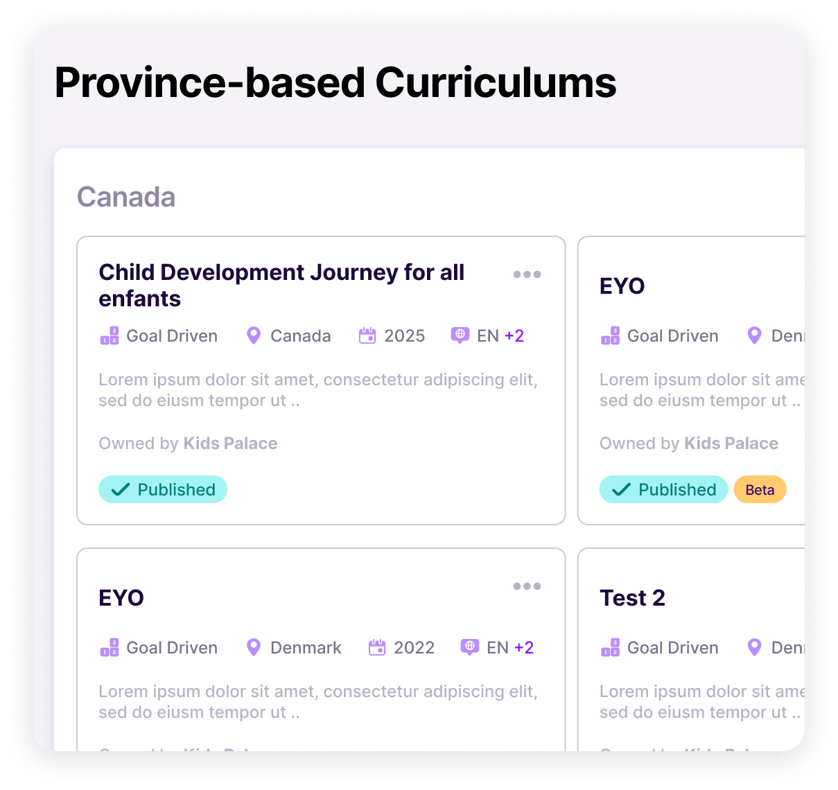 1 Province-based Curriculums