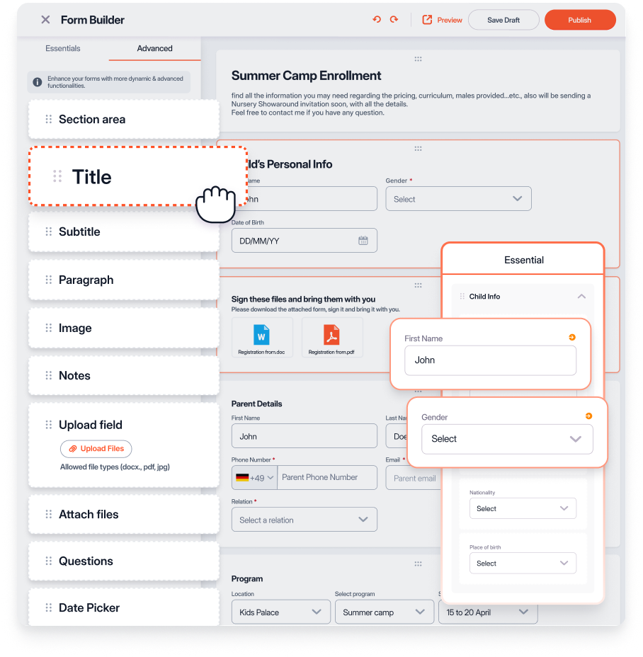 Customizable Form Builder